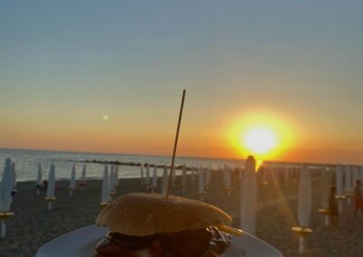 Hamburger in spiaggia